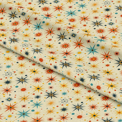 Retro Starburst Pattern 9 Quilting Cotton Fabric