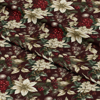 Christmas Pinecones Pattern 10 Quilting Cotton Fabric