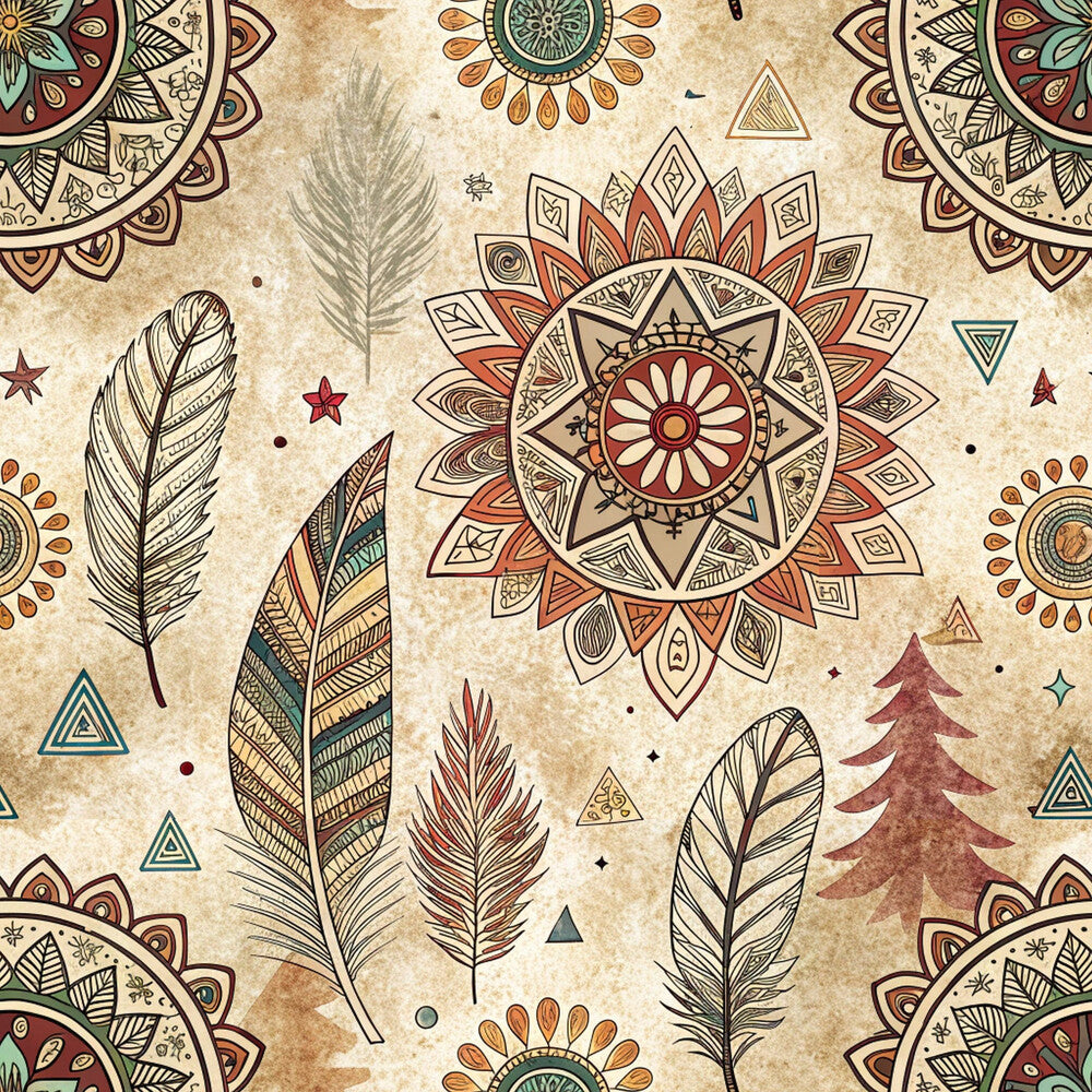 Boho Tribal Mandala Fat Quarter Bundle