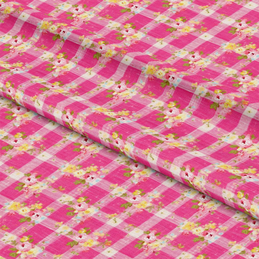 Country Girl Plaid Pattern 12 Quilting Cotton Fabric