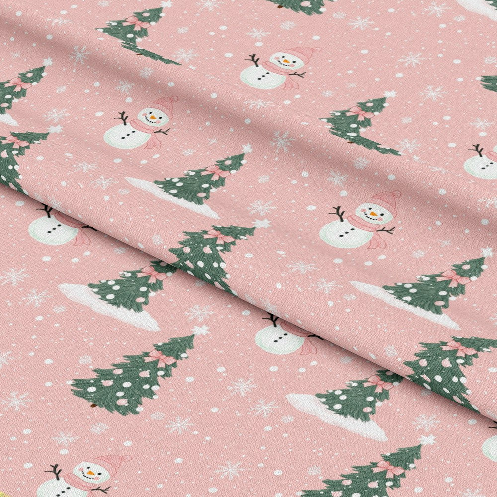 Sweet Pink Christmas Pattern 7 Quilting Cotton Fabric