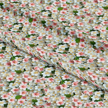 Realistic Flowers Pattern 42 Quilting Cotton Fabric