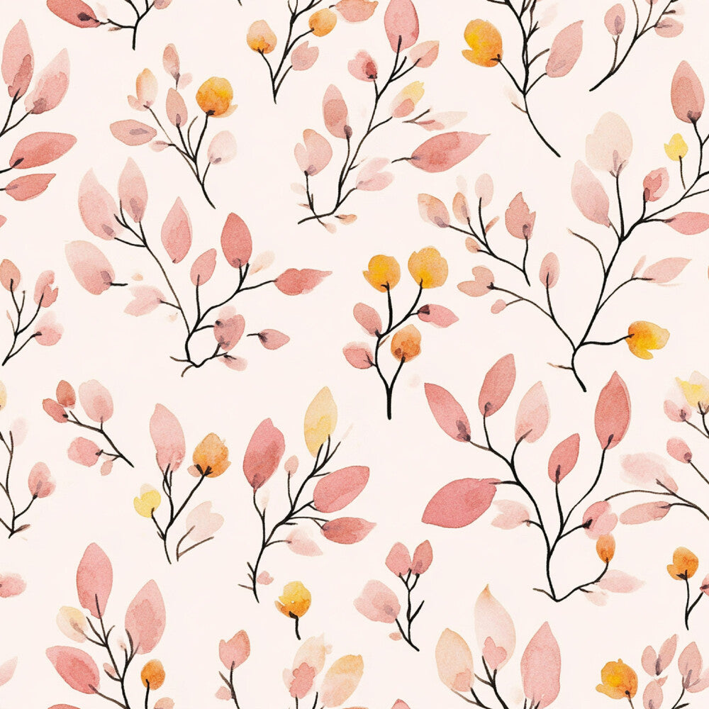Sage Green and Peach Floral Fat Quarter Bundle