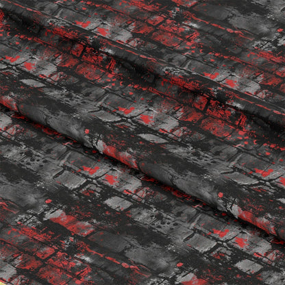 Red and Black Grunge Pattern 6 Quilting Cotton Fabric