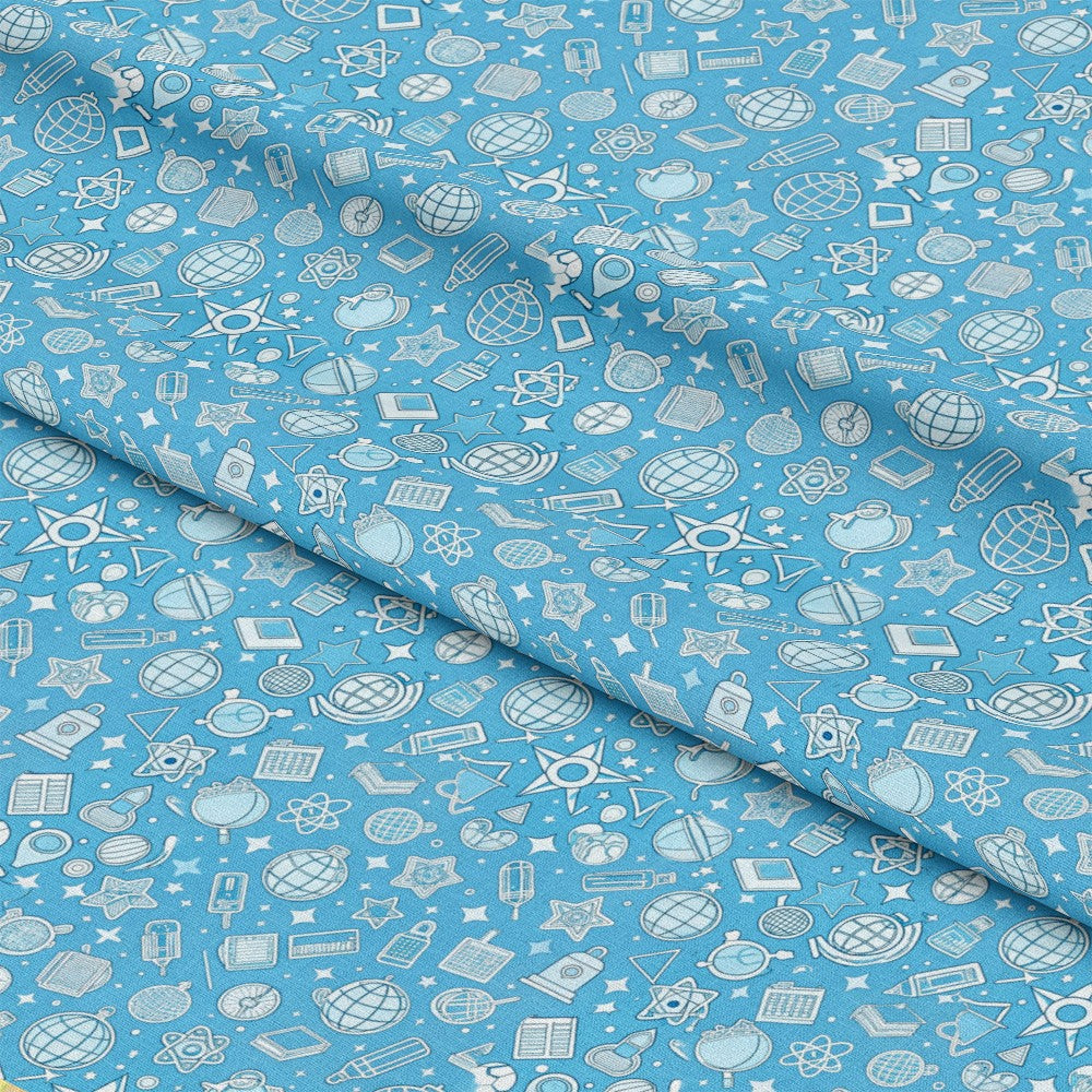 Back to School Pattern 12 Quilting Cotton Fabric