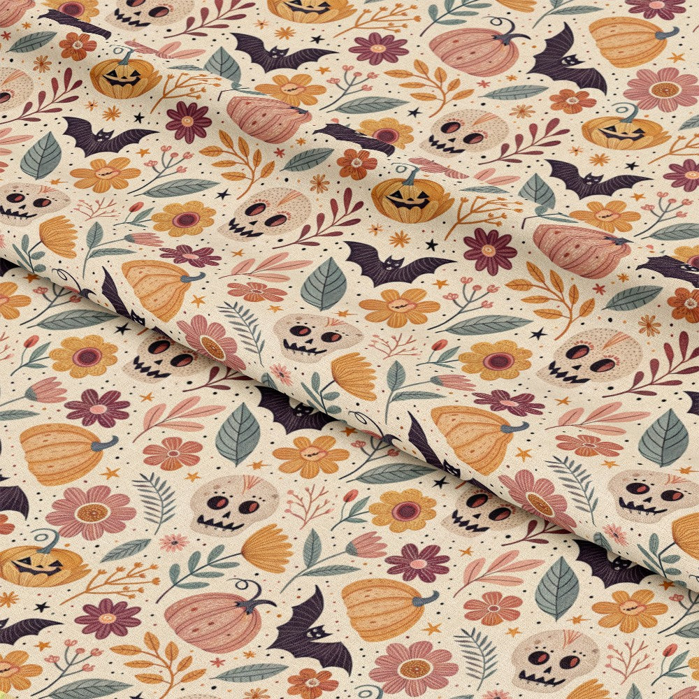 Retro Halloween Pattern 12 Quilting Cotton Fabric