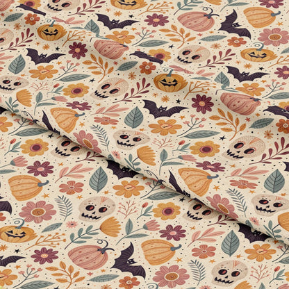 Retro Halloween Pattern 12 Quilting Cotton Fabric