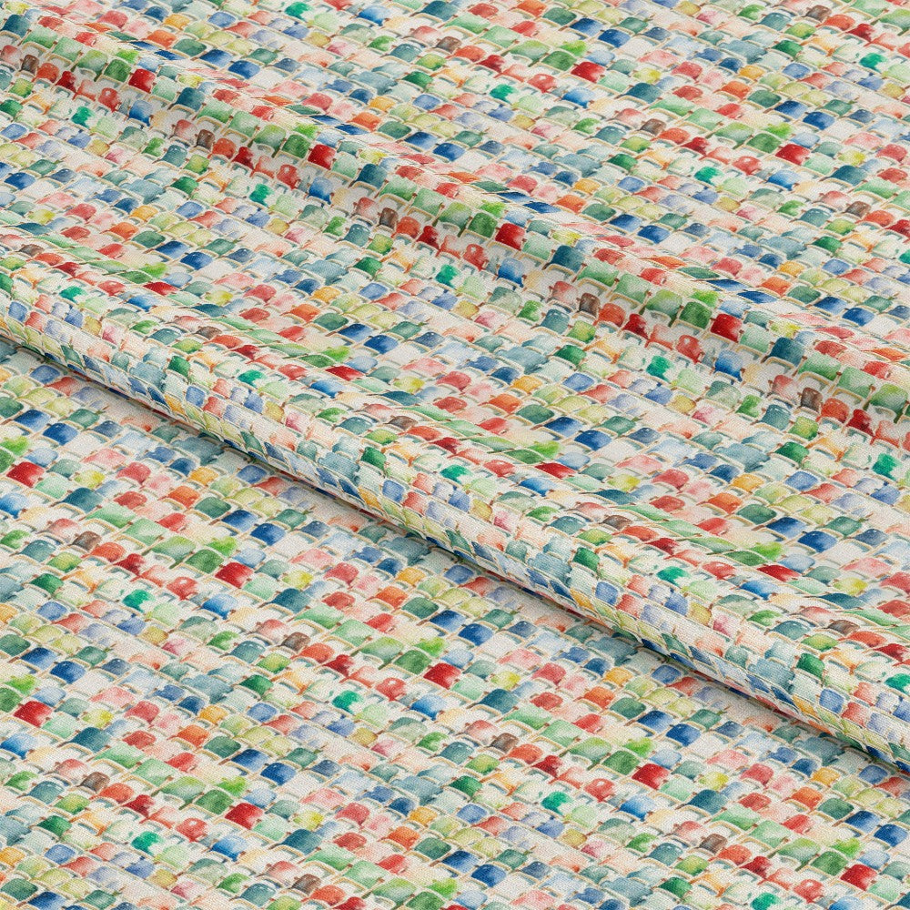 Watercolor Football Pattern 8 Quilting Cotton Fabric