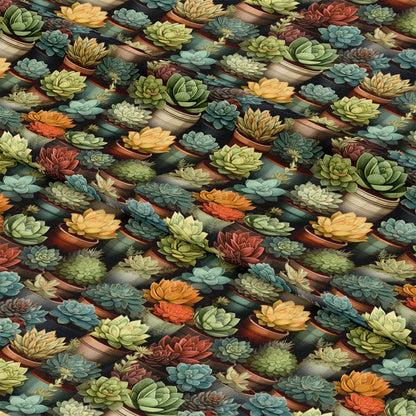 Succulents Pattern 6 Quilting Cotton Fabric