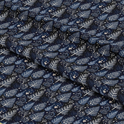 Delft Blue Winter Pattern 2 Quilting Cotton Fabric
