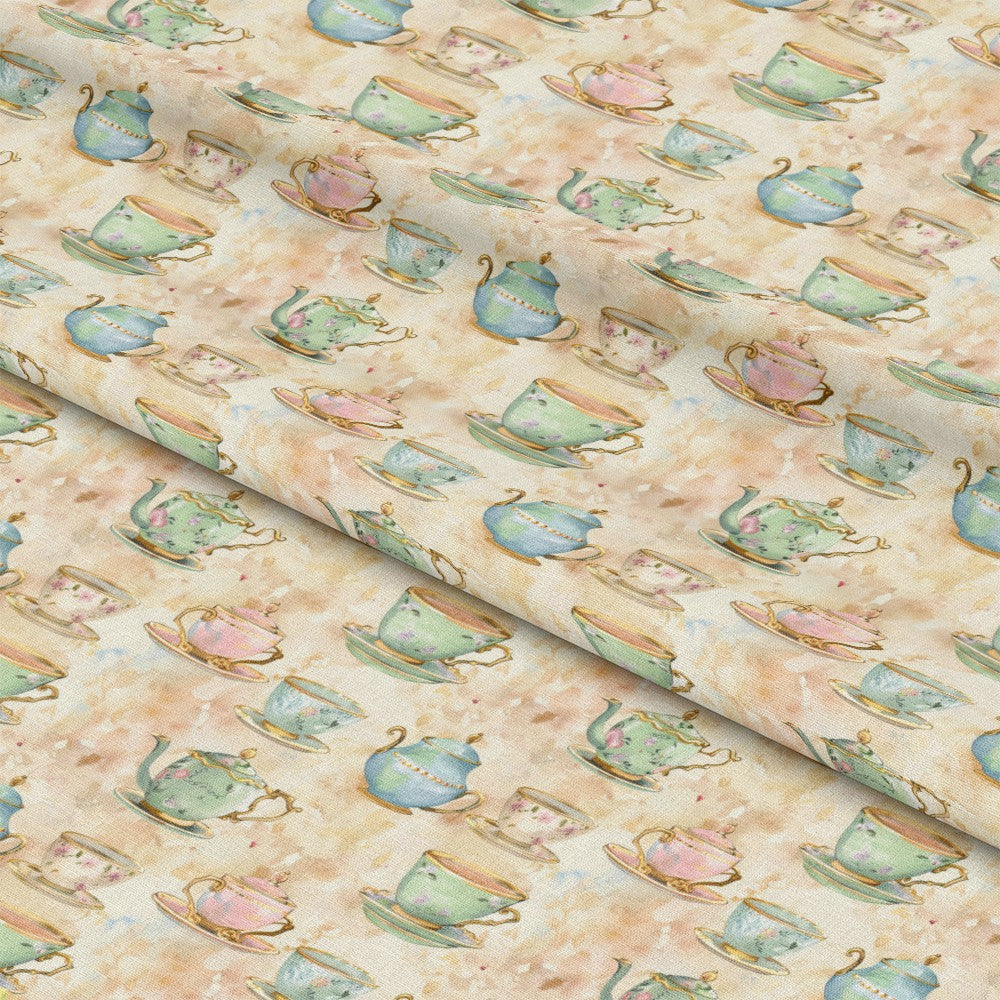Whimsical Tea Party Pattern 7 Quilting Cotton Fabric