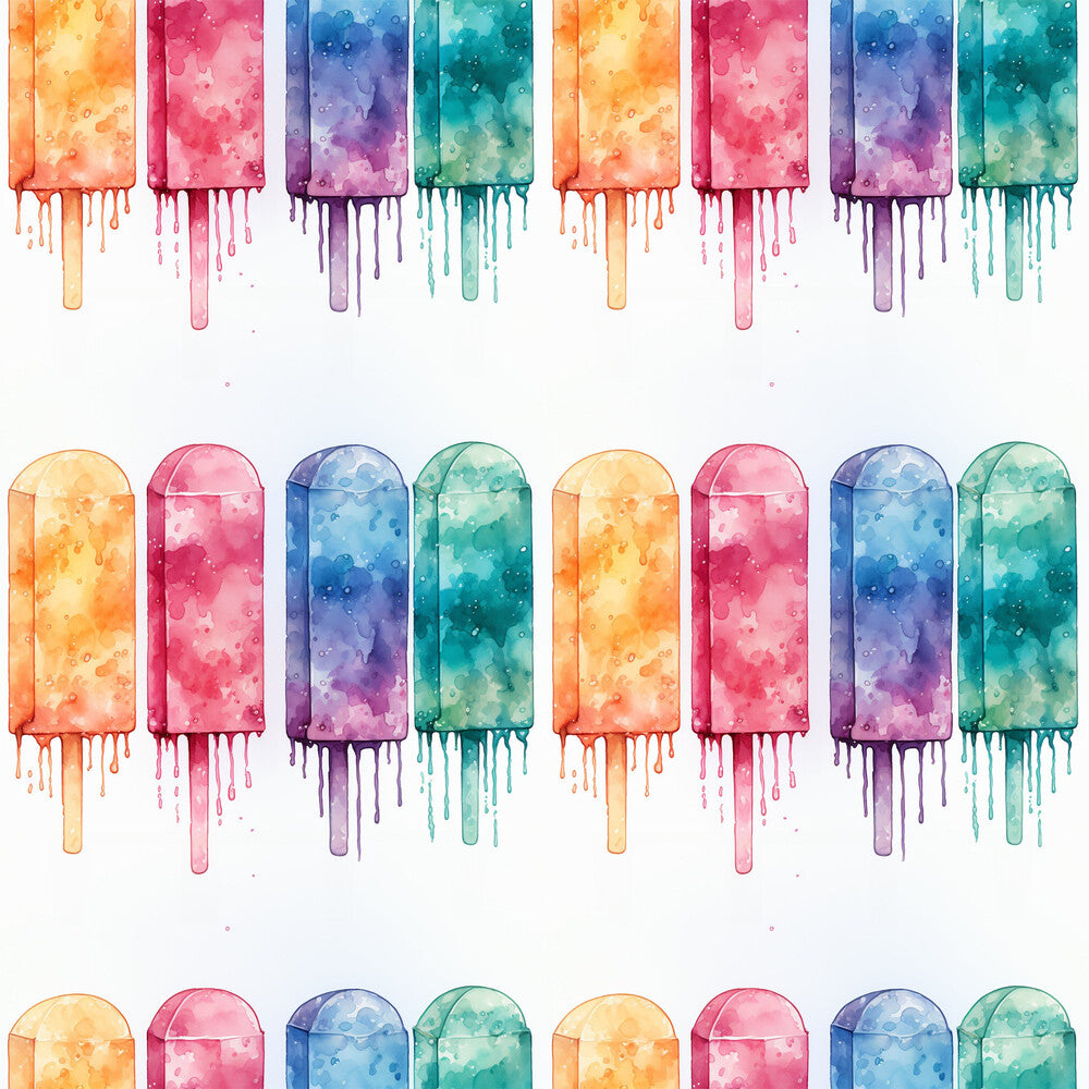 Watercolor Summer Popsicle Fat Quarter Bundle