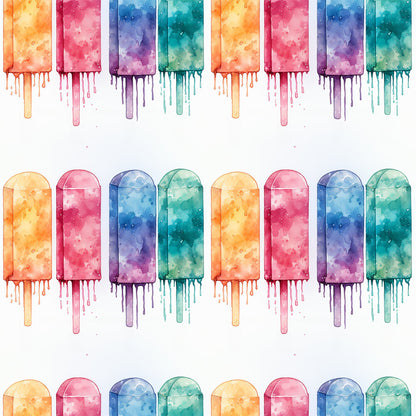 Watercolor Summer Popsicle Fat Quarter Bundle
