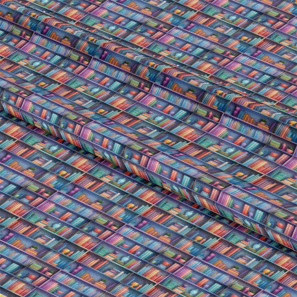 Bookshelf Pattern 4 Quilting Cotton Fabric