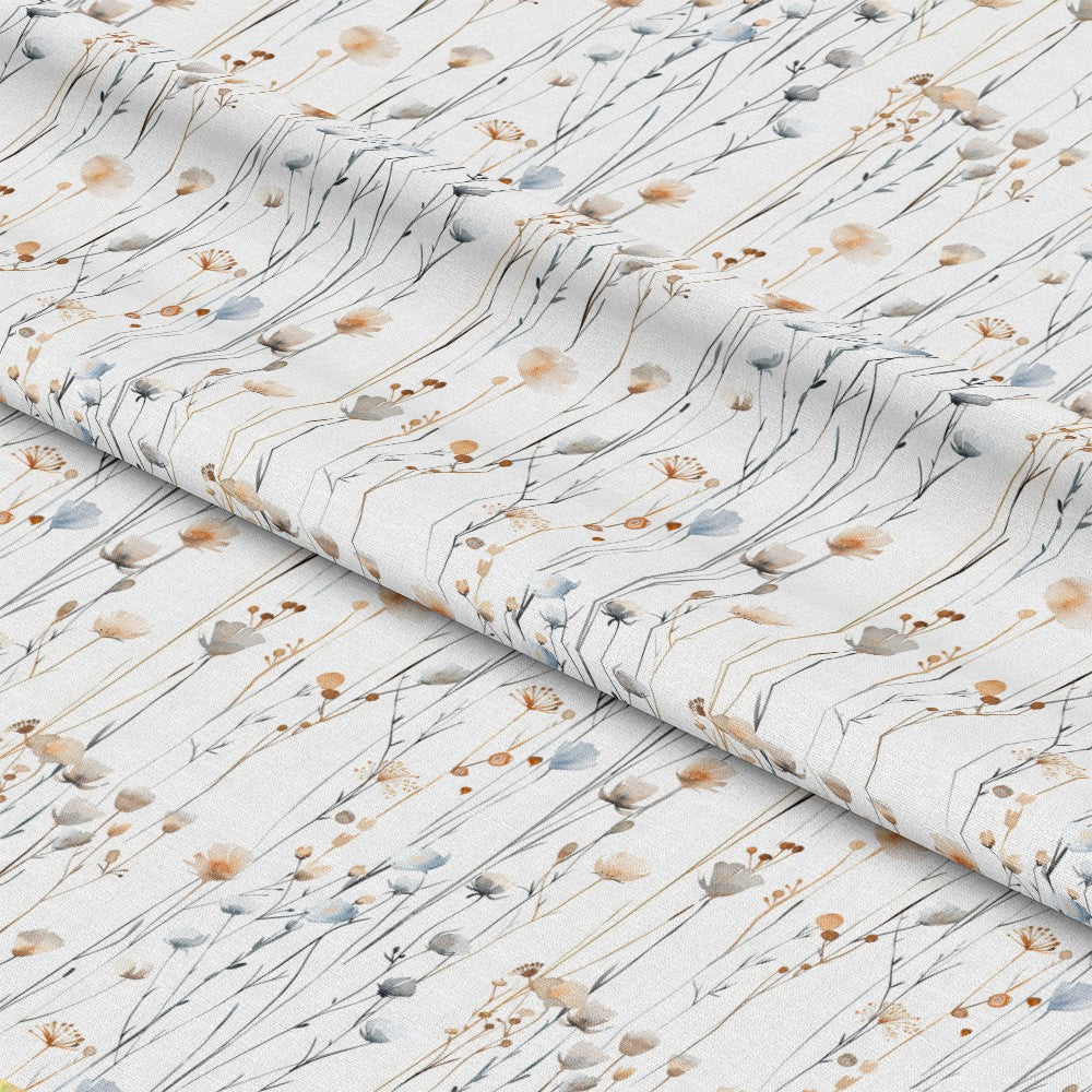 Handdrawn Meadow Wildflowers Pattern 8 Quilting Cotton Fabric