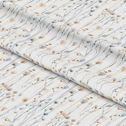 Handdrawn Meadow Wildflowers Pattern 8 Quilting Cotton Fabric