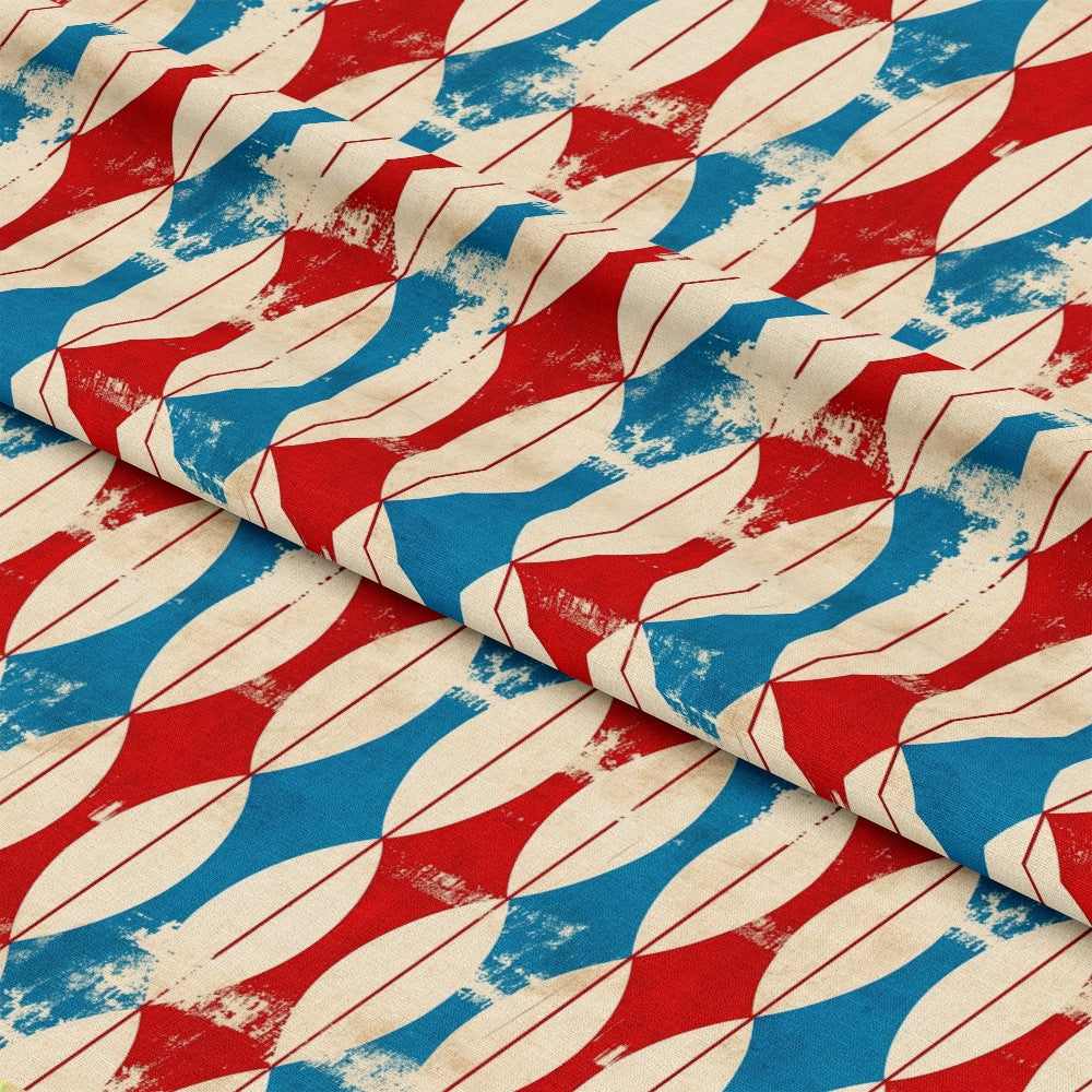 Distressed Patriotic Pattern 10 Quilting Cotton Fabric