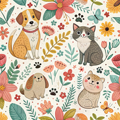 Heart and Paw Prints Fat Quarter Bundle