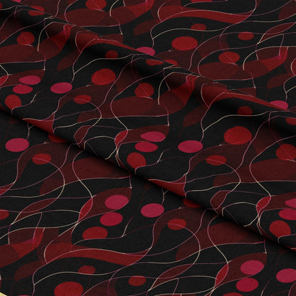 Burgundy Abstract Pattern 11 Quilting Cotton Fabric