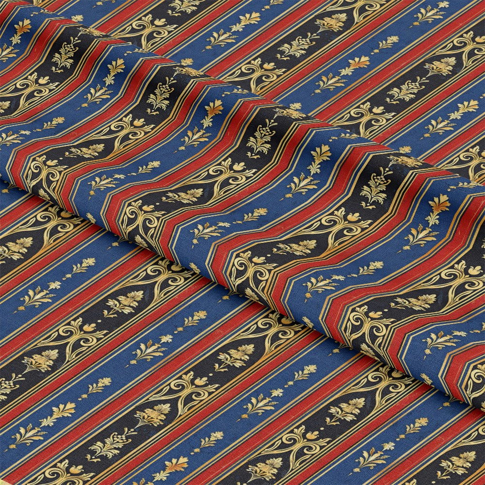 Medieval French Pattern 3 Quilting Cotton Fabric