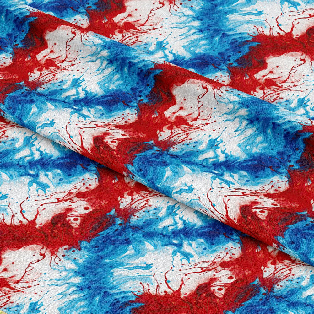 Patriotic Tie-Dye Pattern 5 Quilting Cotton Fabric
