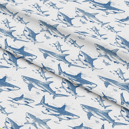 Sharks Circling Pattern 6 Quilting Cotton Fabric