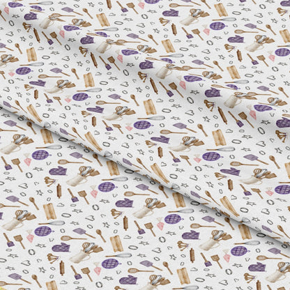 Watercolor Baking Pattern 8 Quilting Cotton Fabric