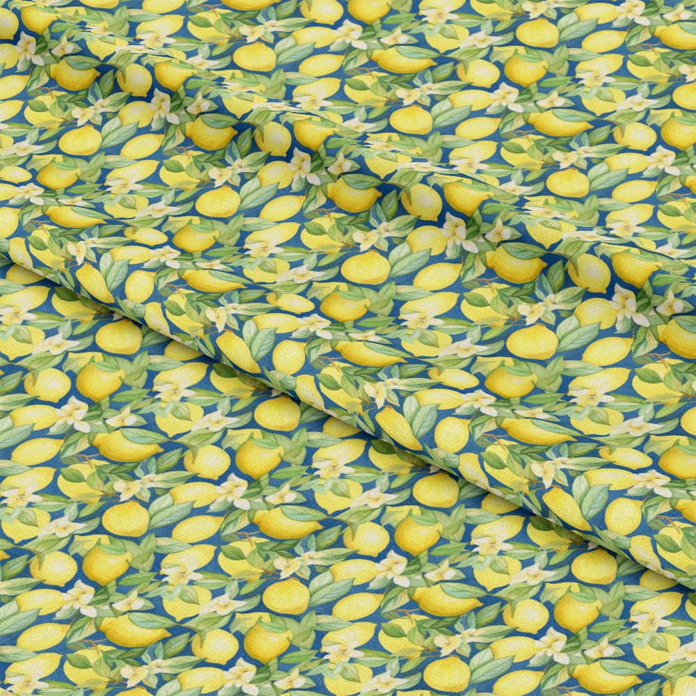 Lemons and Citrus Sour Splash Pattern 11 Quilting Cotton Fabric