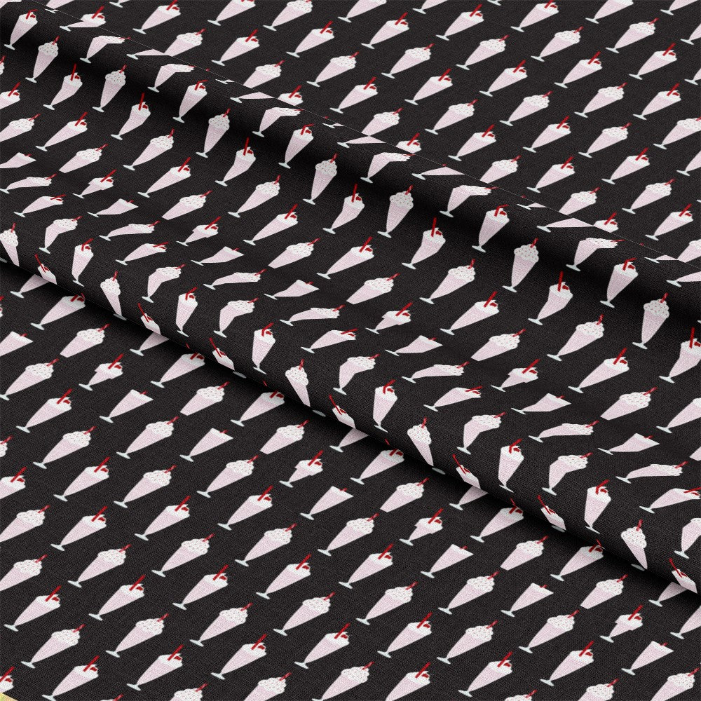 50s Black and Red Diner Pattern 11 Quilting Cotton Fabric