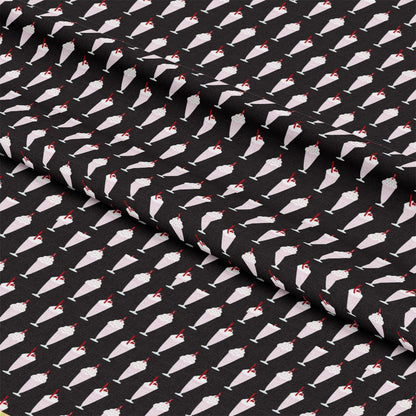 50s Black and Red Diner Pattern 11 Quilting Cotton Fabric