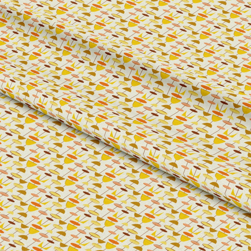 Mid-Century Modern Red and Orange Pattern 6 Quilting Cotton Fabric