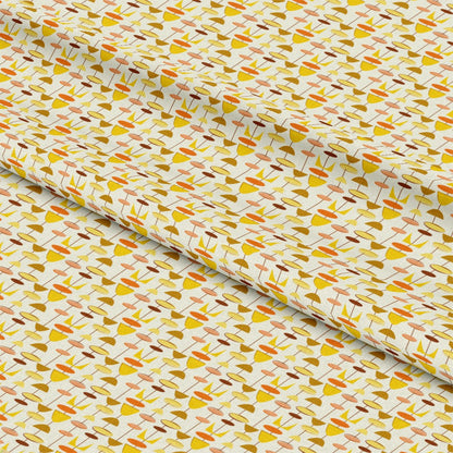 Mid-Century Modern Red and Orange Pattern 6 Quilting Cotton Fabric