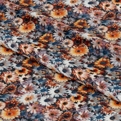 Realistic Flower Patch Pattern 5 Quilting Cotton Fabric