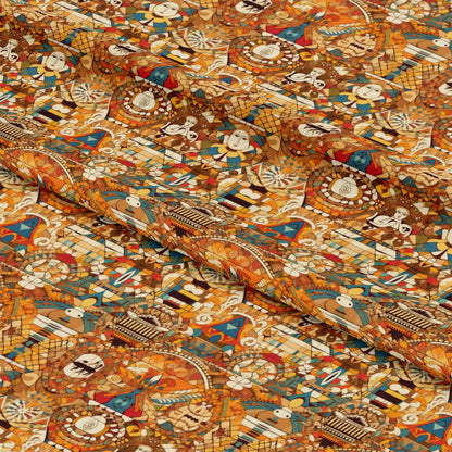 Mosaic Art Pattern 13 Quilting Cotton Fabric