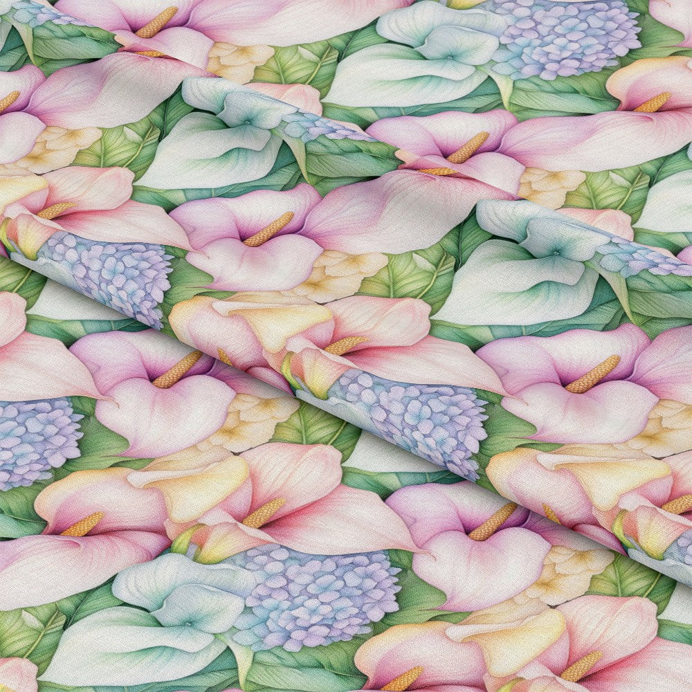 Pastel Calla Lily Pattern 6 Quilting Cotton Fabric