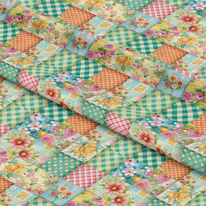 Spring Patchwork Pattern 28 Quilting Cotton Fabric
