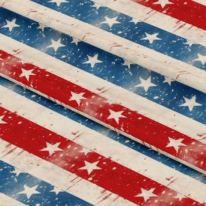 Distressed Patriotic Pattern 5 Quilting Cotton Fabric