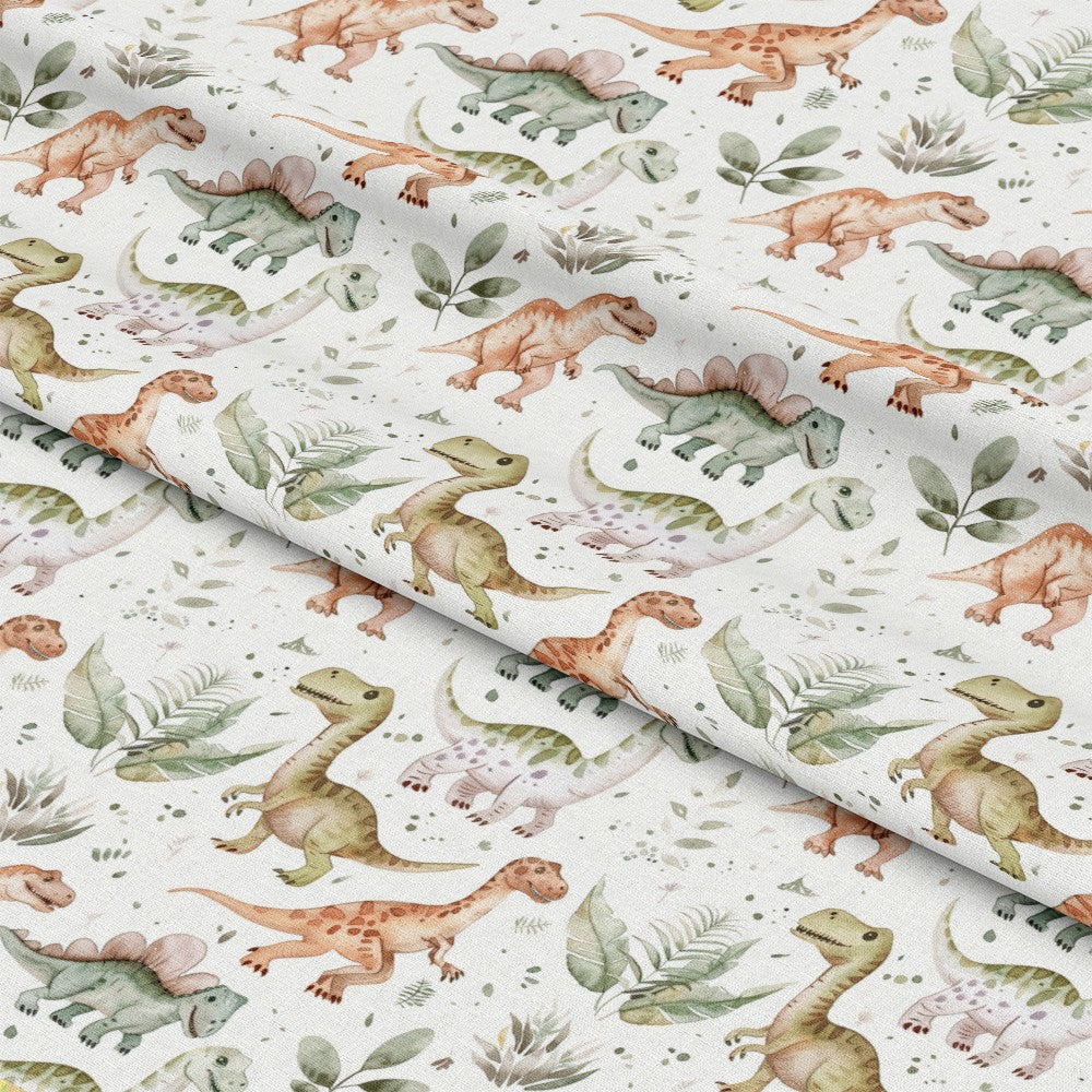 Watercolor Dinosaurs Pattern 3 Quilting Cotton Fabric