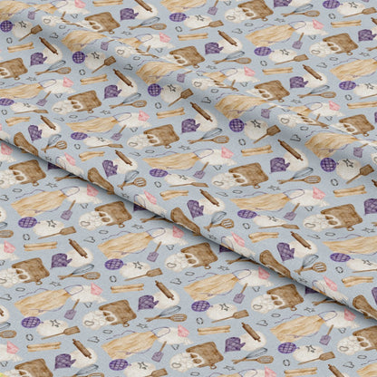 Watercolor Baking Pattern 9 Quilting Cotton Fabric