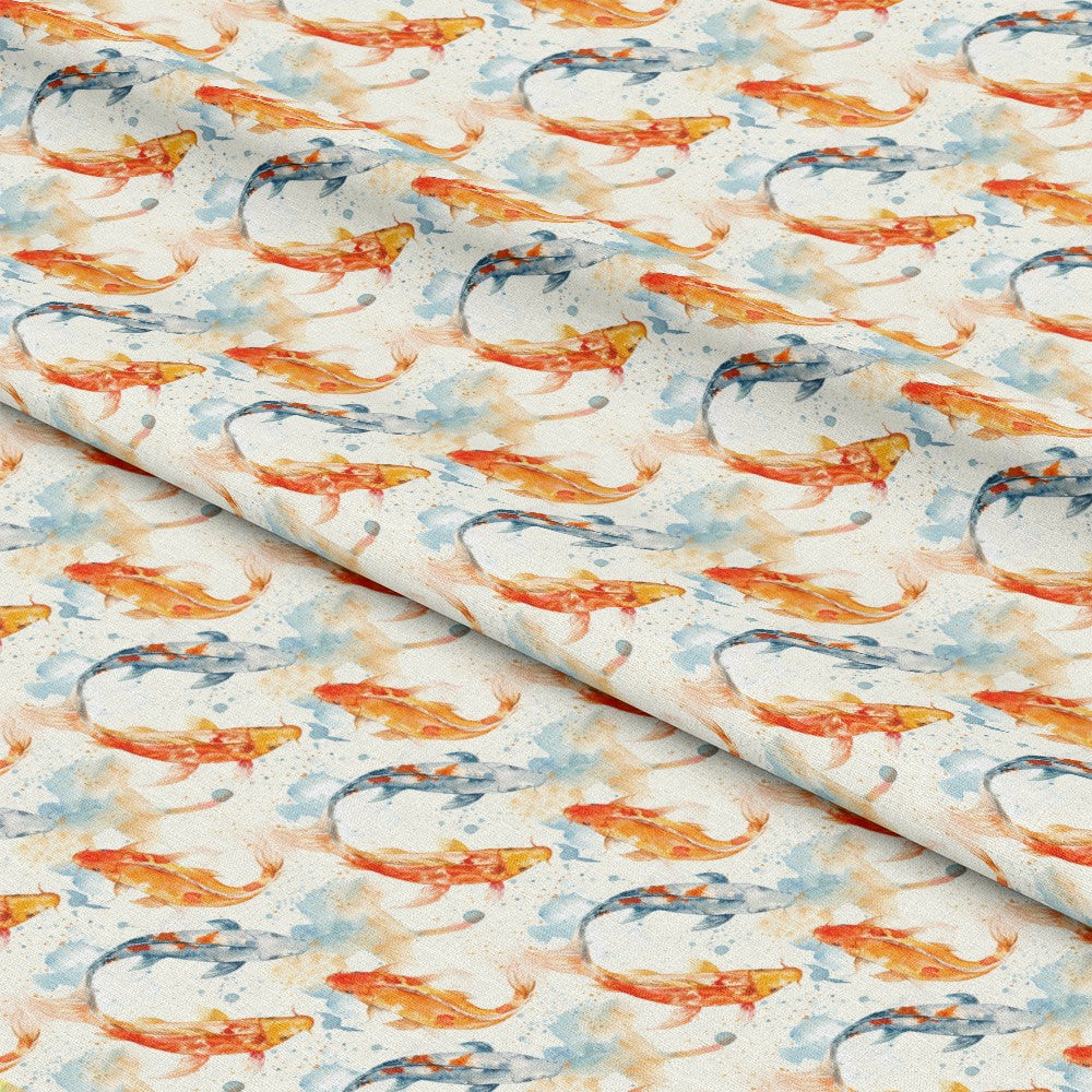 Watercolor Fish Pattern 14 Quilting Cotton Fabric
