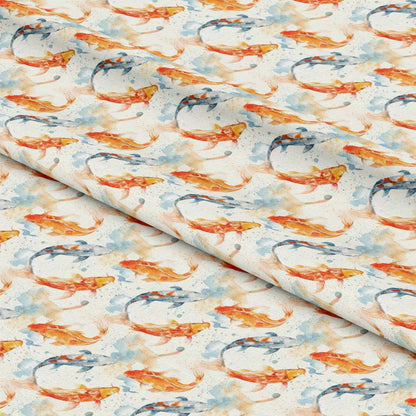Watercolor Fish Pattern 14 Quilting Cotton Fabric