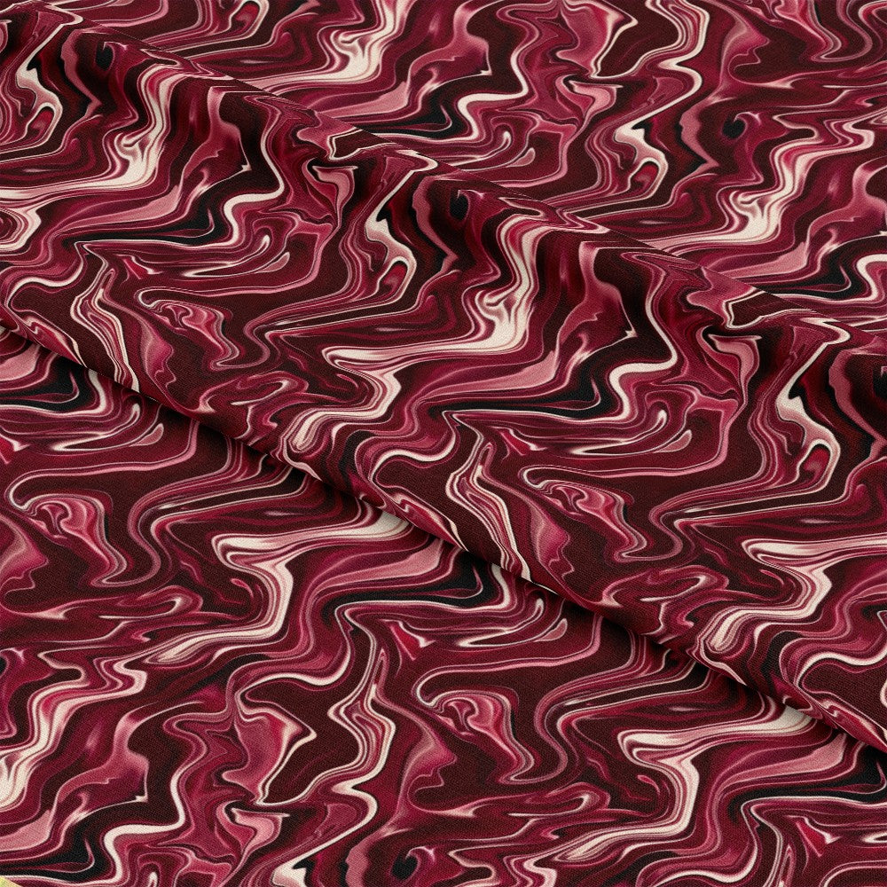 Burgundy Abstract Pattern 14 Quilting Cotton Fabric