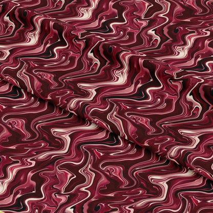 Burgundy Abstract Pattern 14 Quilting Cotton Fabric