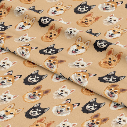 Dog Heads Pattern 9 Quilting Cotton Fabric
