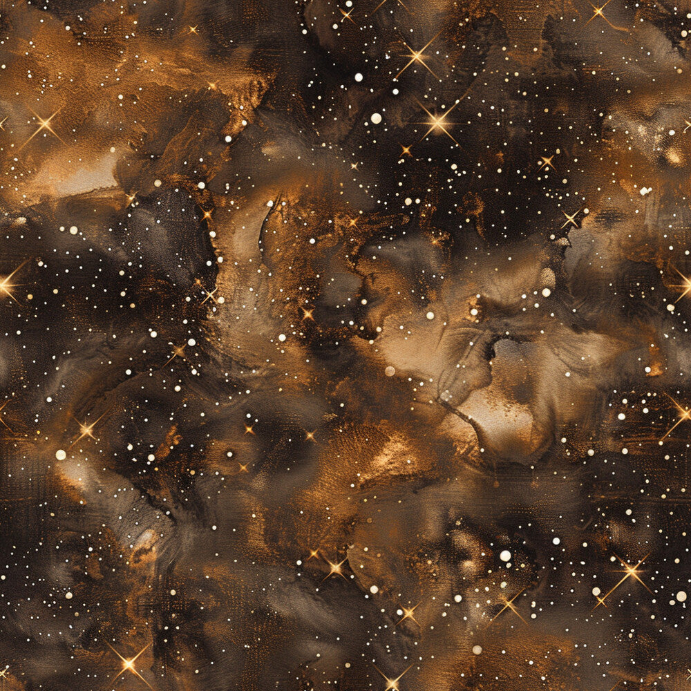 Brown Painted Galaxy Fat Quarter Bundle