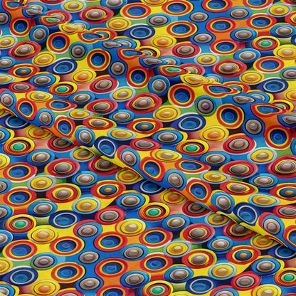 Colorful Fidget Spinner Pattern 7 Quilting Cotton Fabric
