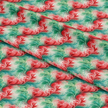 Watercolor Christmas Swirls Pattern 10 Quilting Cotton Fabric
