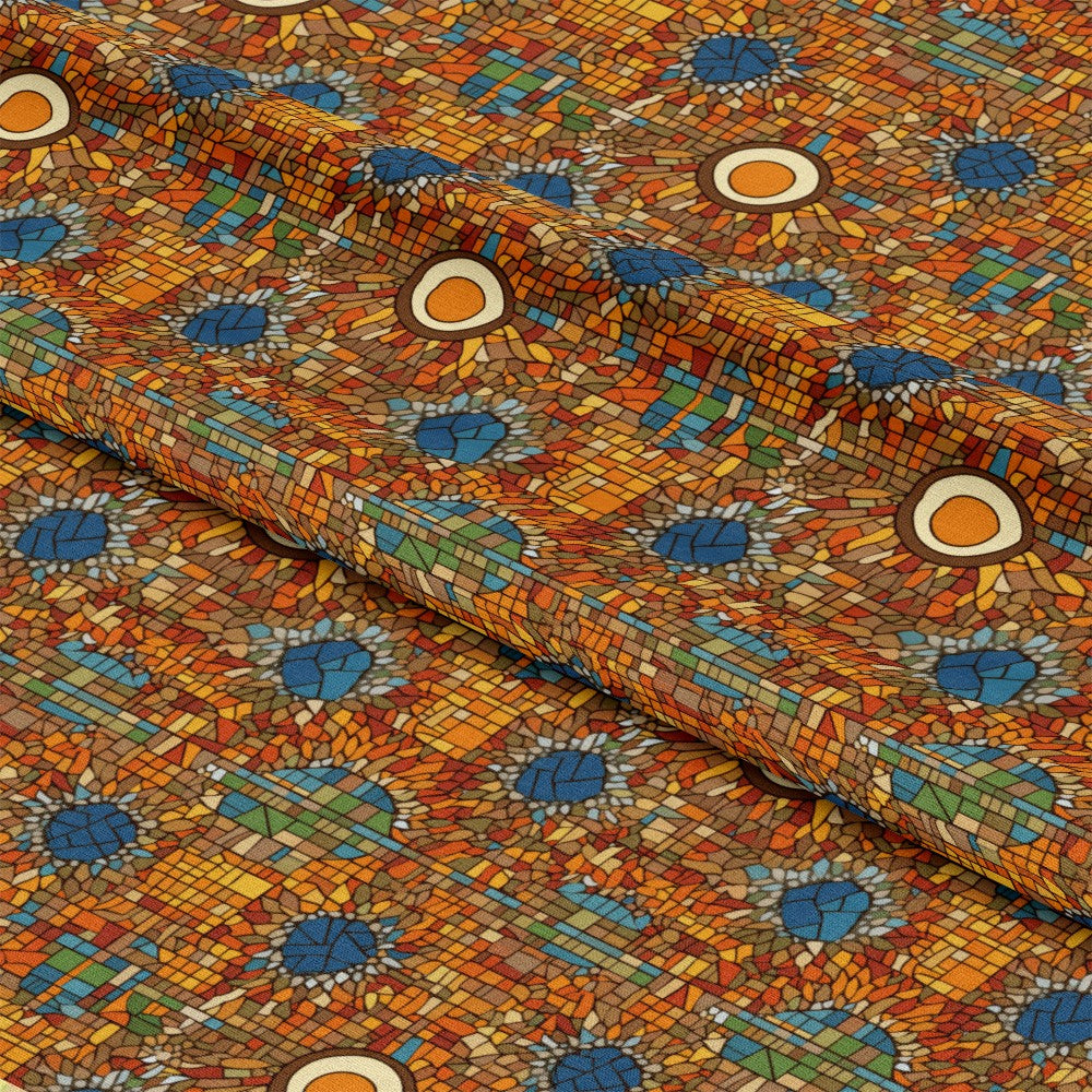 Mosaic Art Pattern 23 Quilting Cotton Fabric