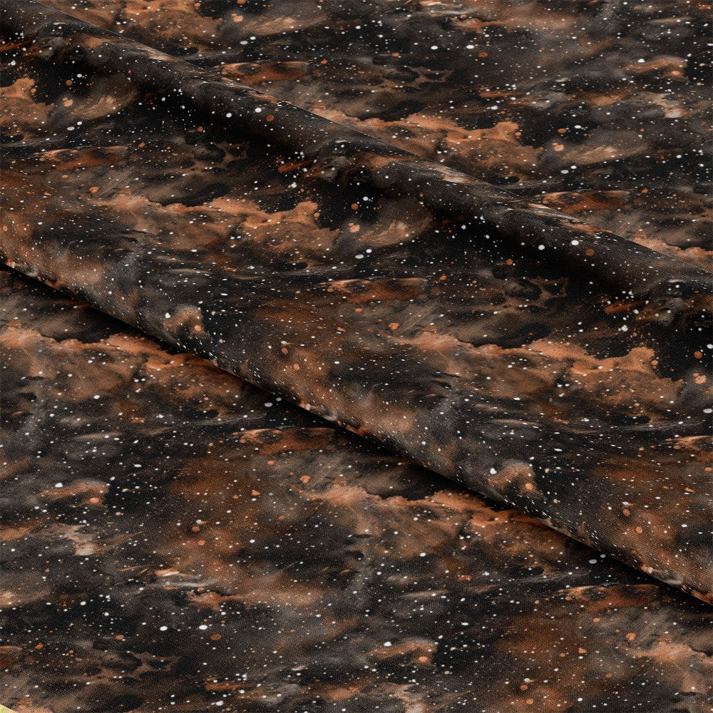 Brown Painted Galaxy Pattern 14 Quilting Cotton Fabric