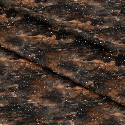 Brown Painted Galaxy Pattern 14 Quilting Cotton Fabric